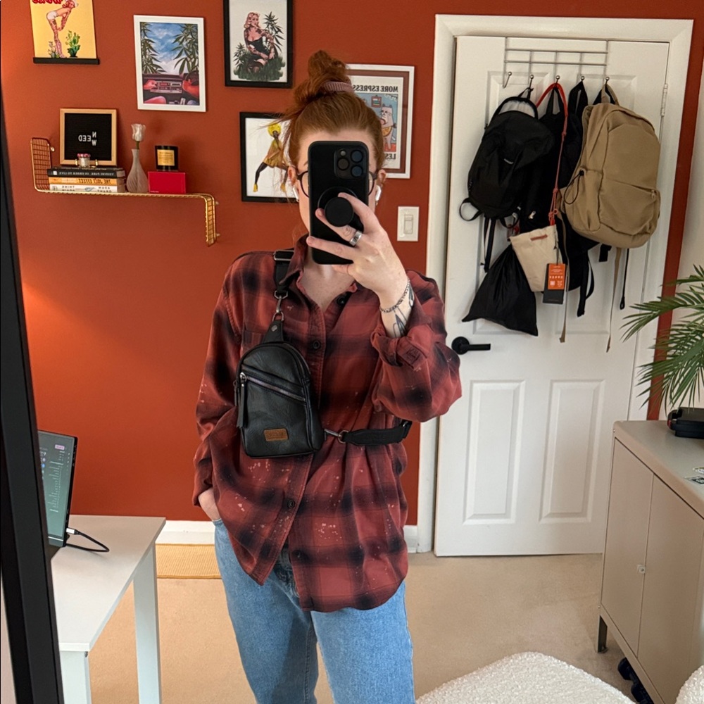 Wrangler Black Mini Backpack, vegan leather